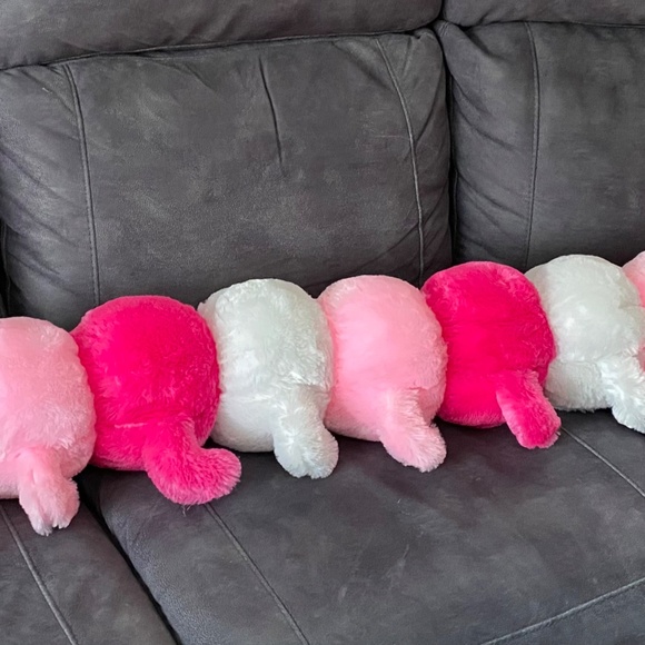 Brite Time Toys Soft Cuddly Pink Plush 6’ Large Caterpillar Pillow NWOT - Picture 12 of 17